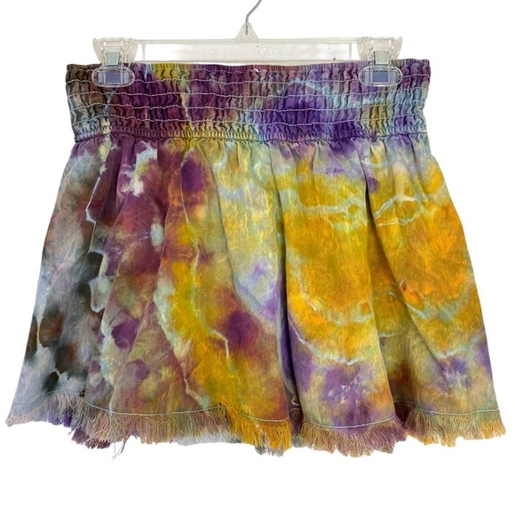 Generation Love Tie Dye Skirt Womens Size Small Denim Mini Colorful Chambray